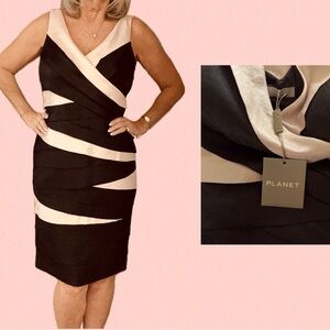 Black and pale pink Planet dress